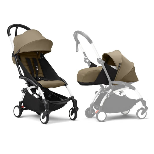 Stokke YOYO3 White Frame & 0+ & 6+ Tofee Bundle