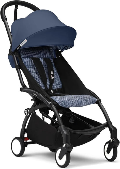 Stokke YOYO3 Black Frame & 6+ Air France Blue Bundle
