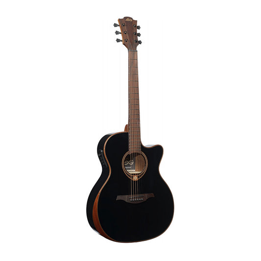 LAG Guitars T118ABCE Bevel Black Electro Acoustic Guitar