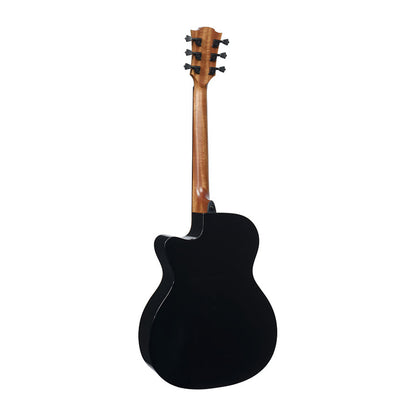 LAG Guitars T118ABCE Bevel Black Electro Acoustic Guitar