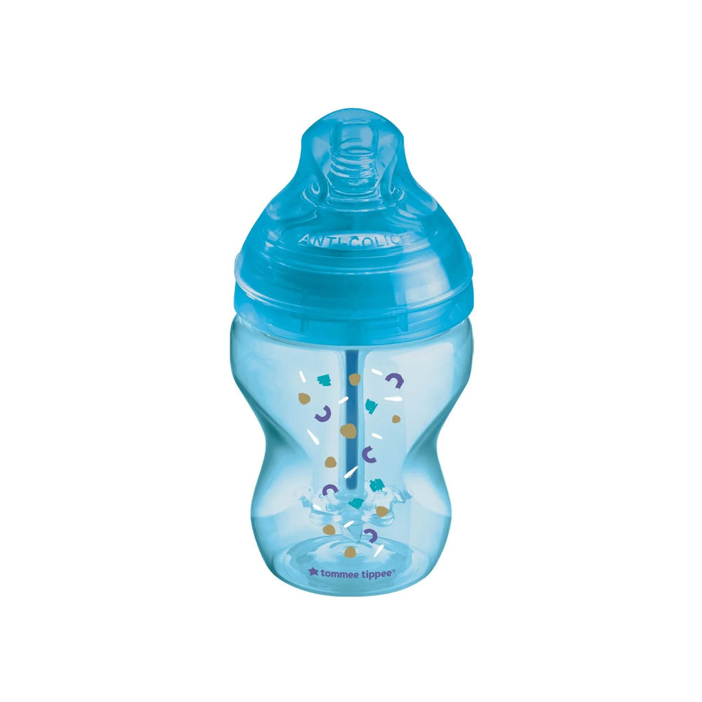 Tommee Tippee - Advanced Anti-Colic Feeding Bottle, 260ml x1 - Boy