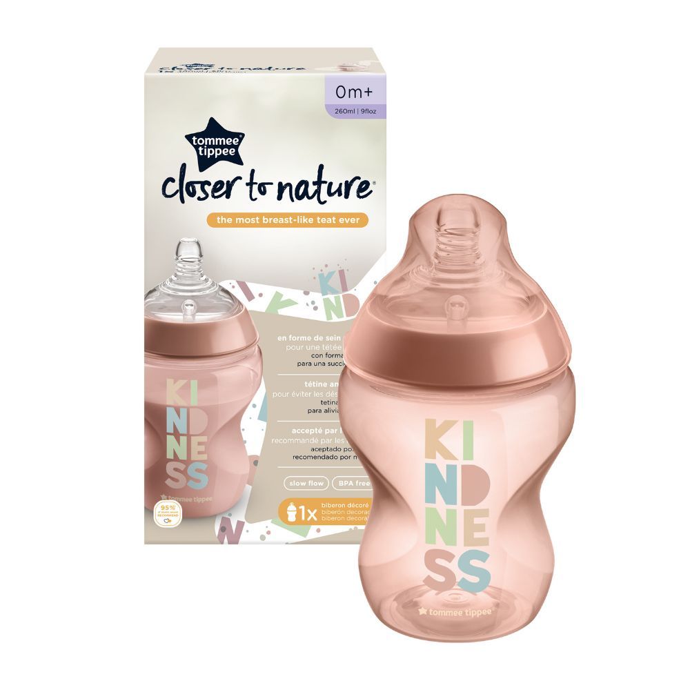 Tommee Tippee - Closer to Nature Feeding Bottle, 260ml x 1 - Girl