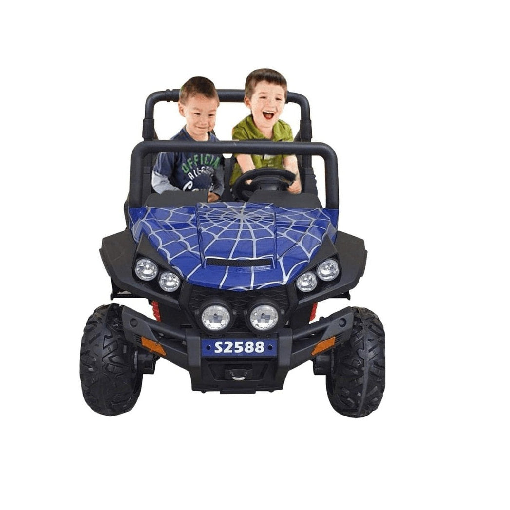 Kids Ride On – Electric Off Road Polaris Double Seater Monster Jeep – Blue