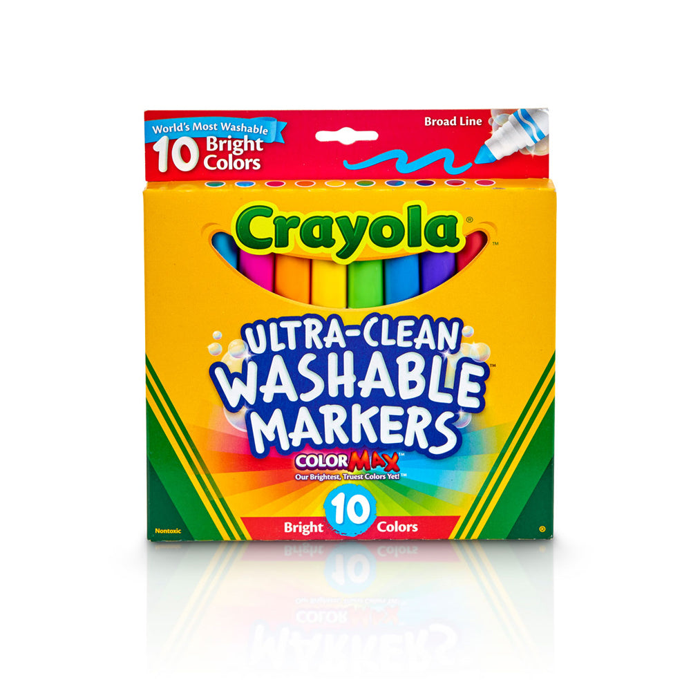 Crayola 10 Ct Broad Line Markers, Bold & Bright