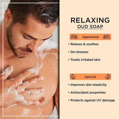 THE MAN COMPANY Oud Bath Soap Pack Of 4