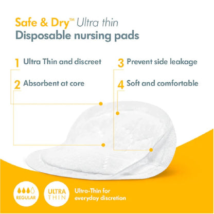 Medela Safe & Dry Ultra Thin Disposable Absorbent Nursing Pads 30 pcs