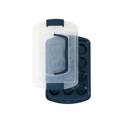 Wilton Muffin and Cupcake Pan with Lid, 12 Cavities