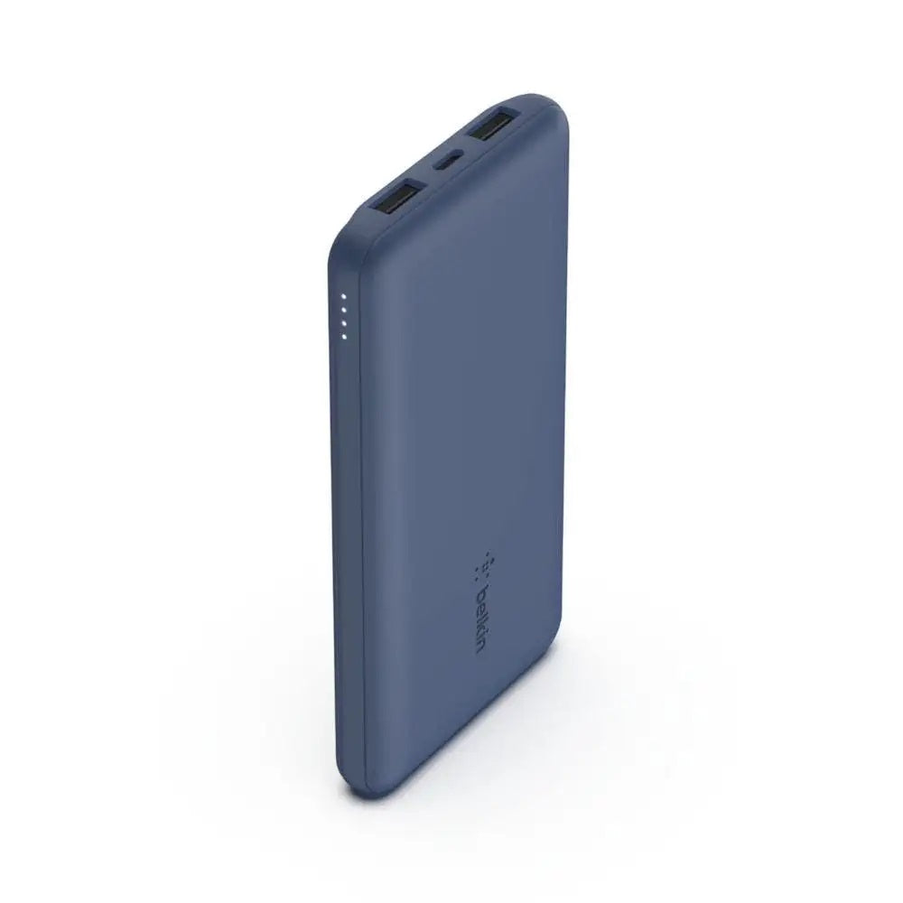 Belkin BOOST CHARGE 3-Port Power Bank 10K+ USB-A to USB-C Cable - Blue