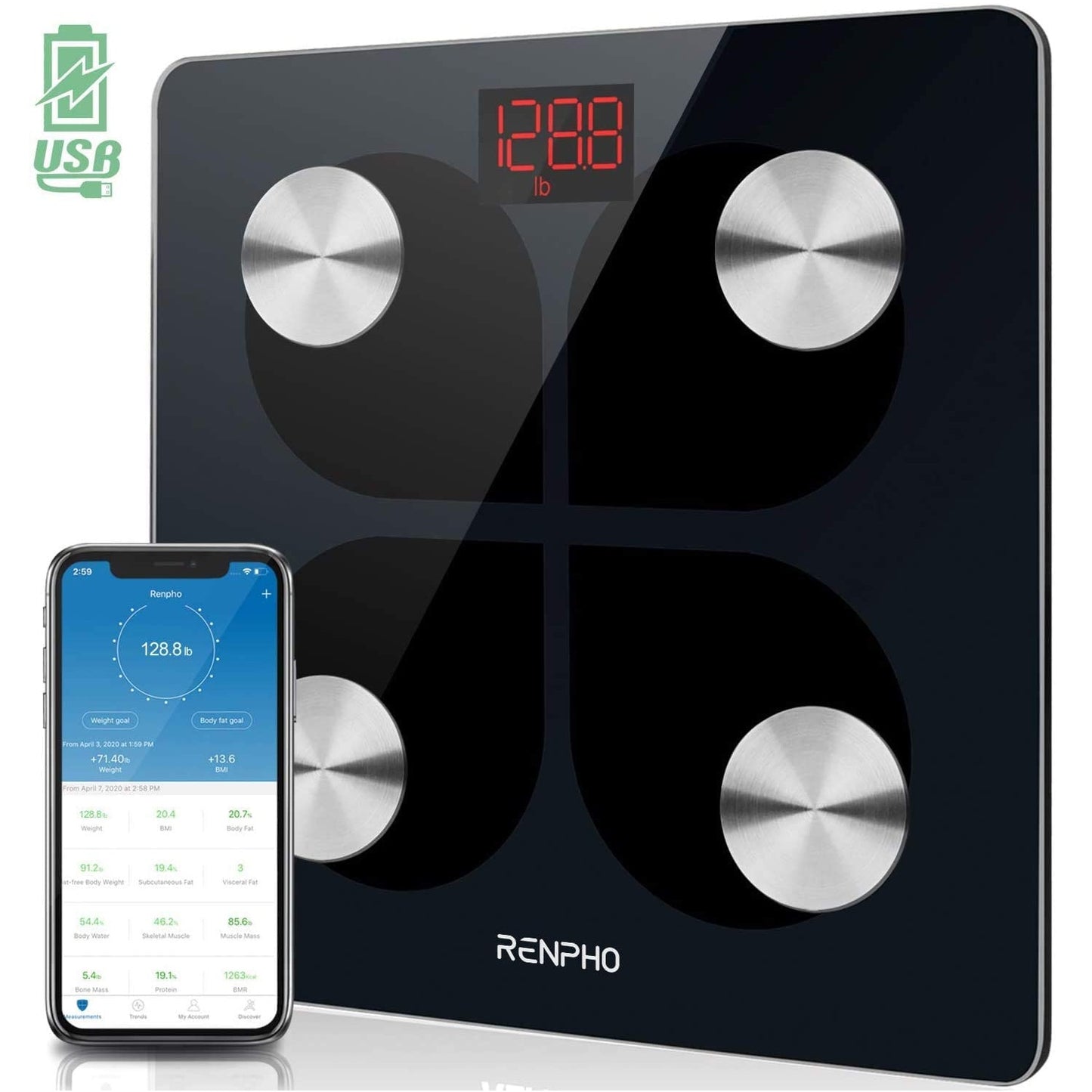 RENPHO Elis Smart Scale - Black