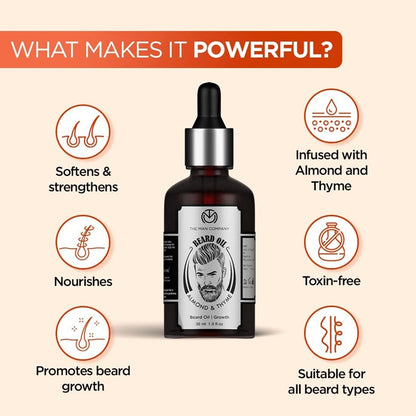 THE MAN COMPANY Almond & Thyme | Beard Oil