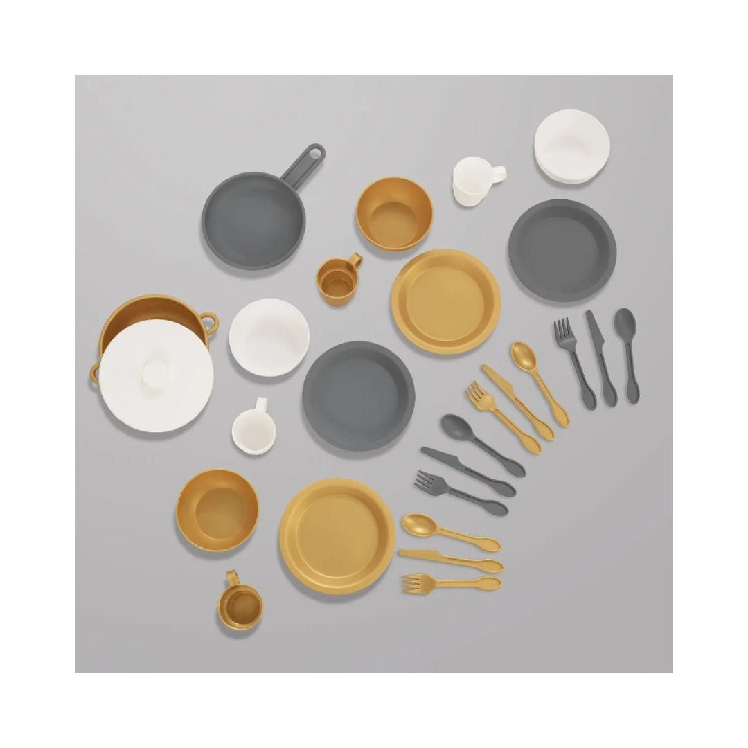 KidKraft Modern Metallics 27-Piece Cookware Set