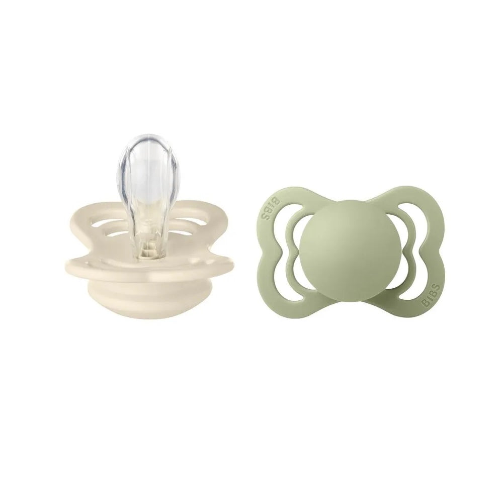 Bibs - Supreme S2 Pacifiers - Pack of 2 - Ivory/Sage