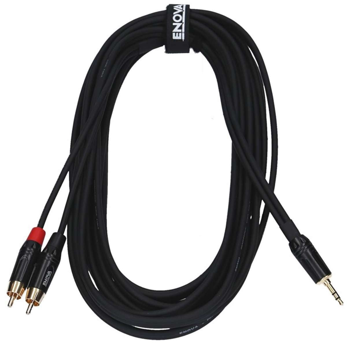 Enova 3 Meters 3.5 mm Jack- RCA Male Adapter Cable Red & Black Stereo Cable