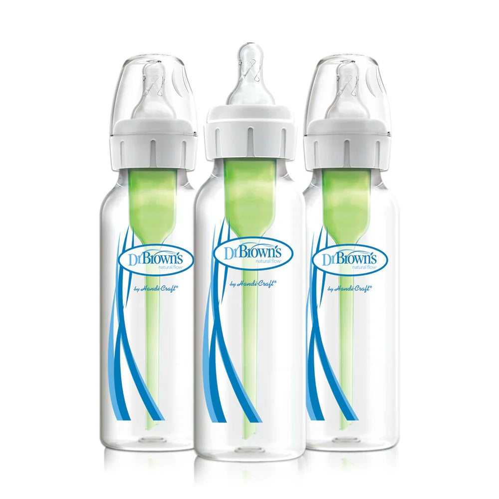 Dr. Brown's Narrow Neck Baby Feeding Bottle Pack of 3 - 250 ml Each