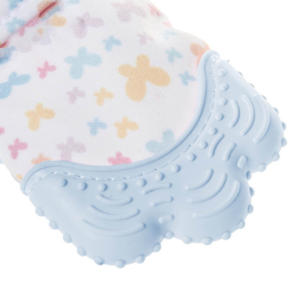 Babyjem - Baby Tooth Scarifying Gloves Butterfly -  3+ Months -  Blue