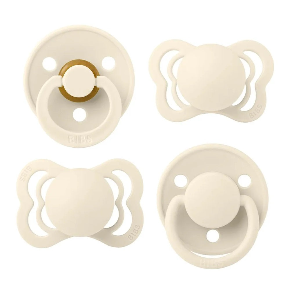 Bibs - Try-It Collection Pacifier Box S1 - Pack of 4 - Ivory