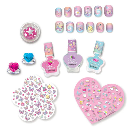 Hot Focus Tie Dye Butterfly Blitz & Glitz Nail Art Set