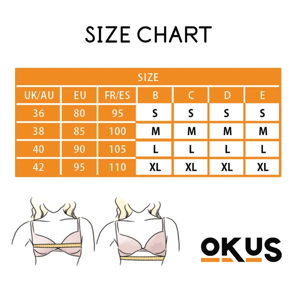 Okus - Comfy Cotton Maternity & Nursing Bra - Black - Large