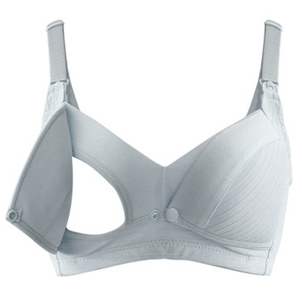 Okus - Comfy Cotton Maternity & Nursing Bra - Light Grey - X-Large