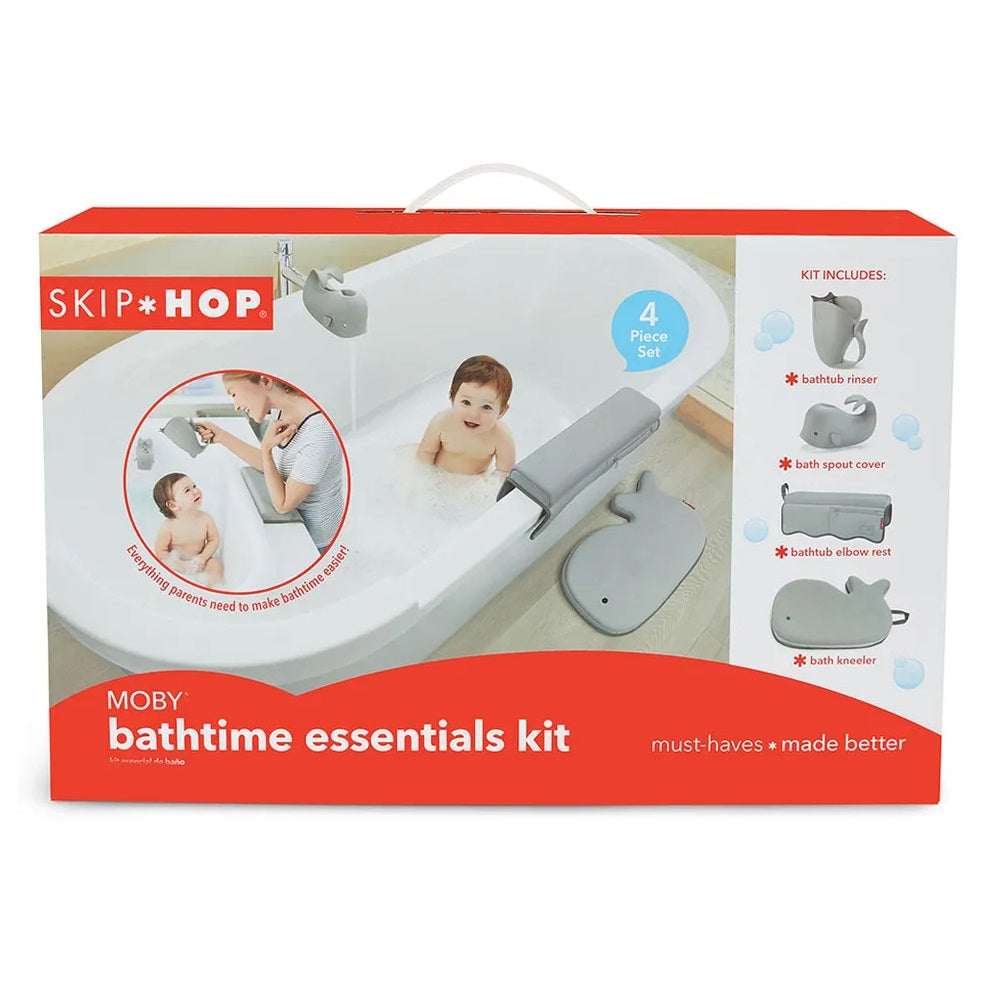 Skiphop - Moby Bathtime Essentials 4pcs - Grey