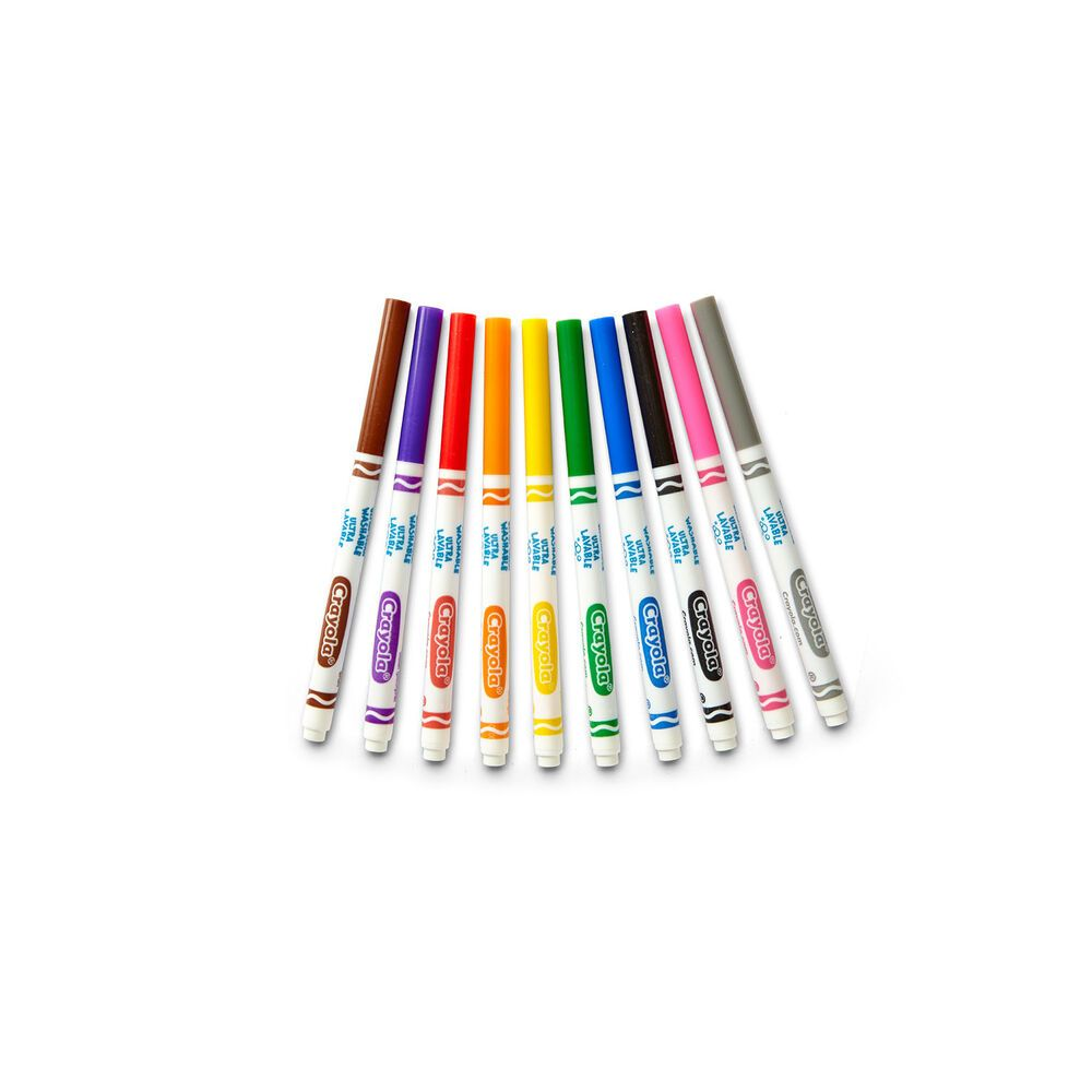 Drawing Markers Classic Colors Crayola Skinny Markers Crayola Ultra Clean  Washable Marker Fine Line 10pcs, image size:1000x1000