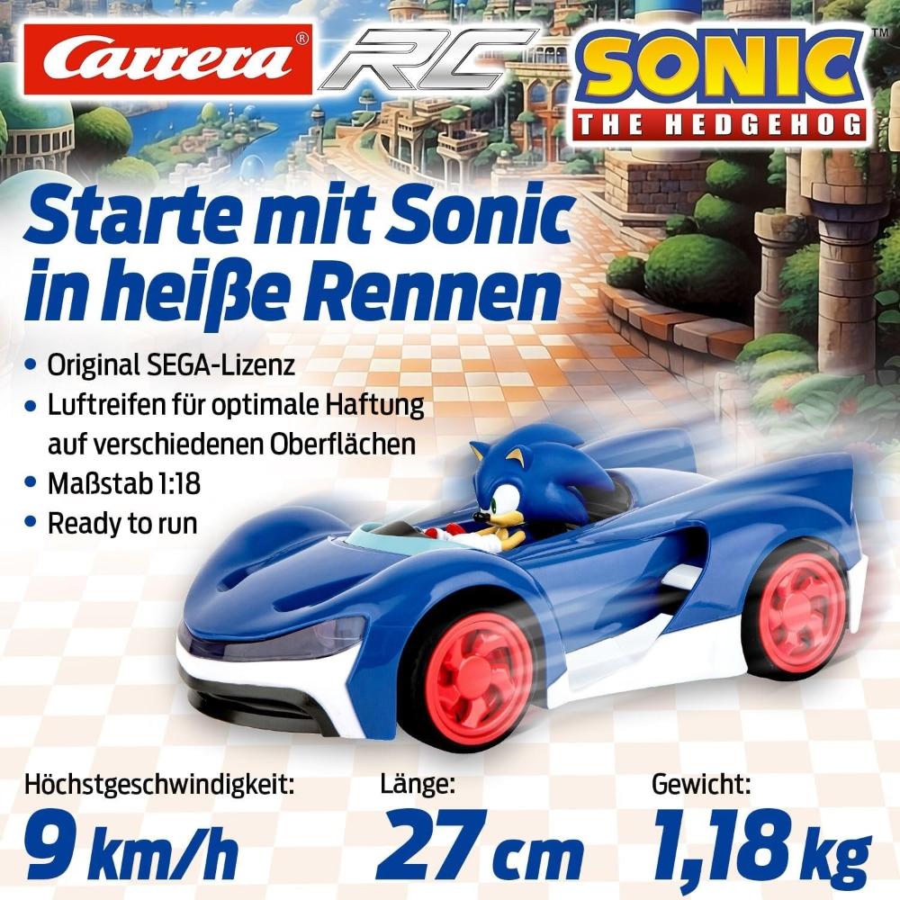 Carrera 2.4 GHz Sonic The Hedgehog Team Sonic 1:20 Scale Car