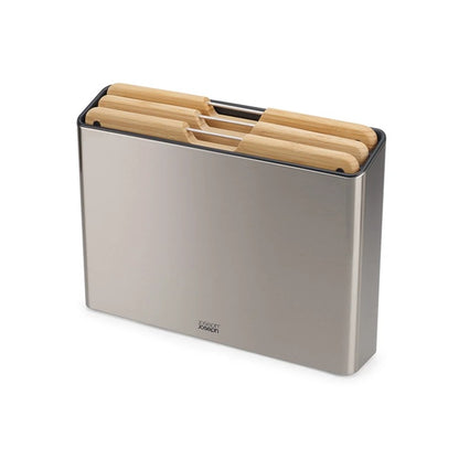 Joseph Joseph Folio Steel Bamboo Chopping Boards, Set of 4