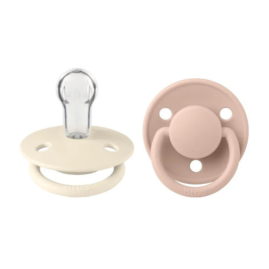 Bibs - De Lux Pacifiers - Pack of 2 - Ivory/Blush