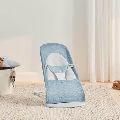 BabyBjorn Bouncer Balance Soft, Mesh, Sky Blue/ White