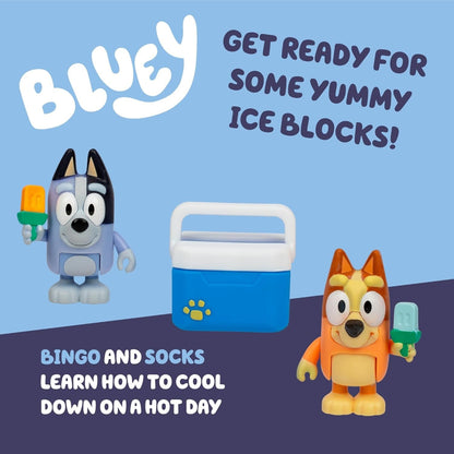 Bluey S13 Let’s Play Chef – Ice Blocks Bingo & Socks (Figure 2-Pack)