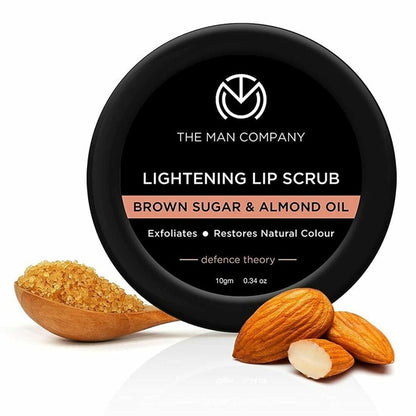 THE MAN COMPANY Lightening Lip Scrub | Brown Sugar & Almond Oil 10gms