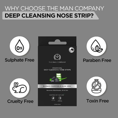 THE MAN COMPANY Charcoal Deep Cleansing Nose Strips