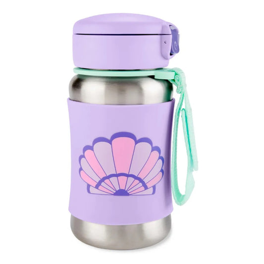 Skiphop - Spark Style Stainless Steel Straw Bottle - Seashell - 350 ml