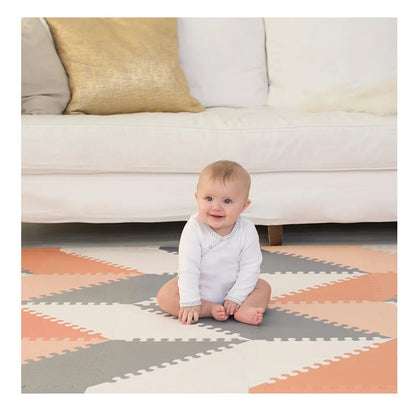 Skip Hop - Playspot Geo Floor Tiles - Grey & Peach