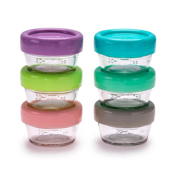 Melii - Glass Food Storage Container 2oz - 6 pcs