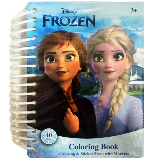 Disney A6 Size - Frozen 2 Coloring Book with Colored Markers and stickers