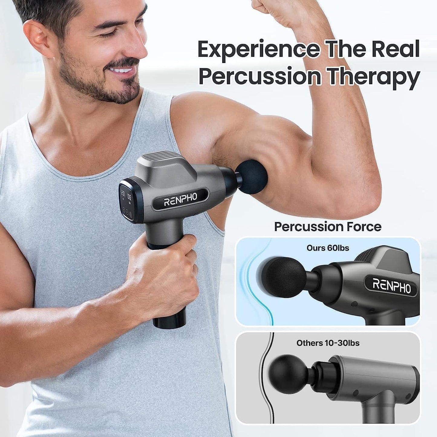 Renpho C3 Percussion Massage Gun - Black