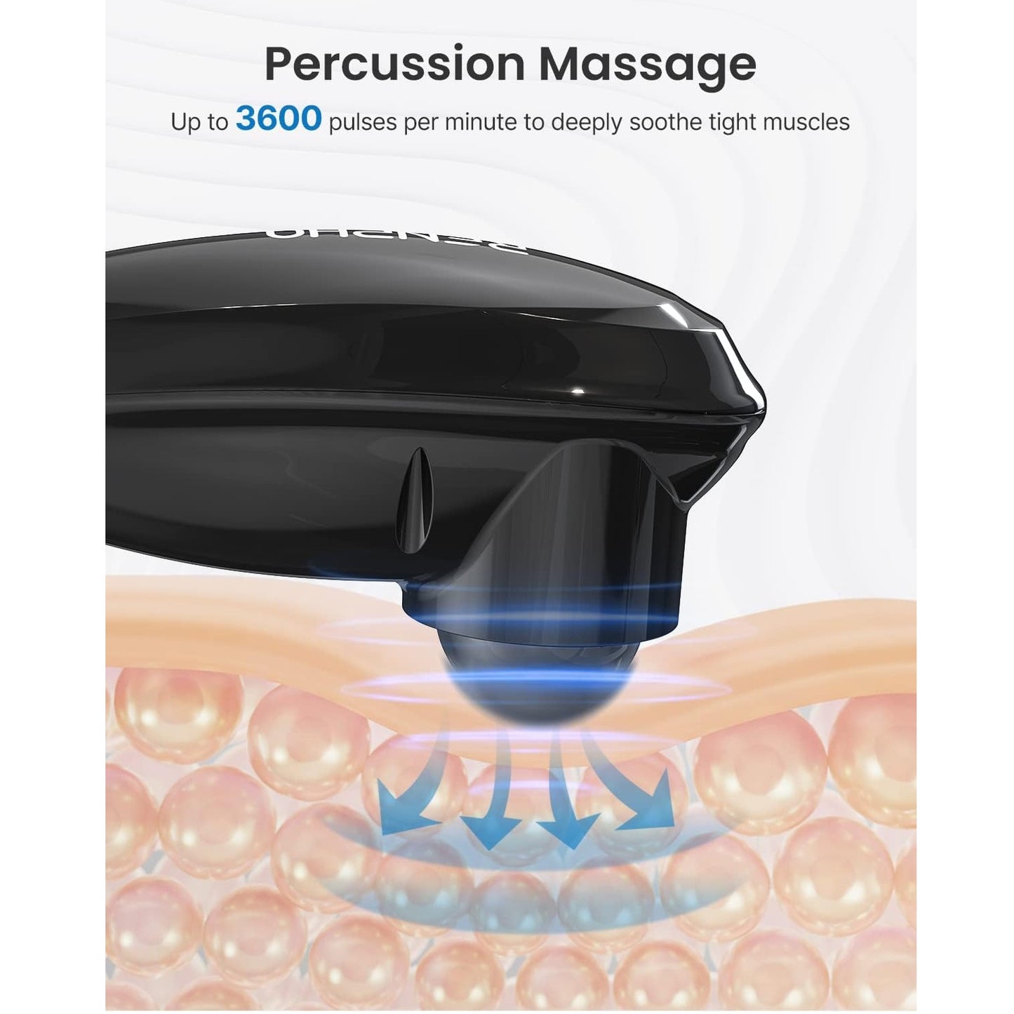 Renpho Rechargeable Hand Held Deep Tissue Massager - Black