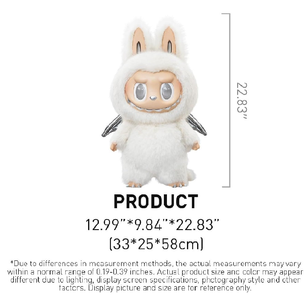 Pop Mart Vinyl Plush Doll - The Monster Labubu Angel In Clouds Figure