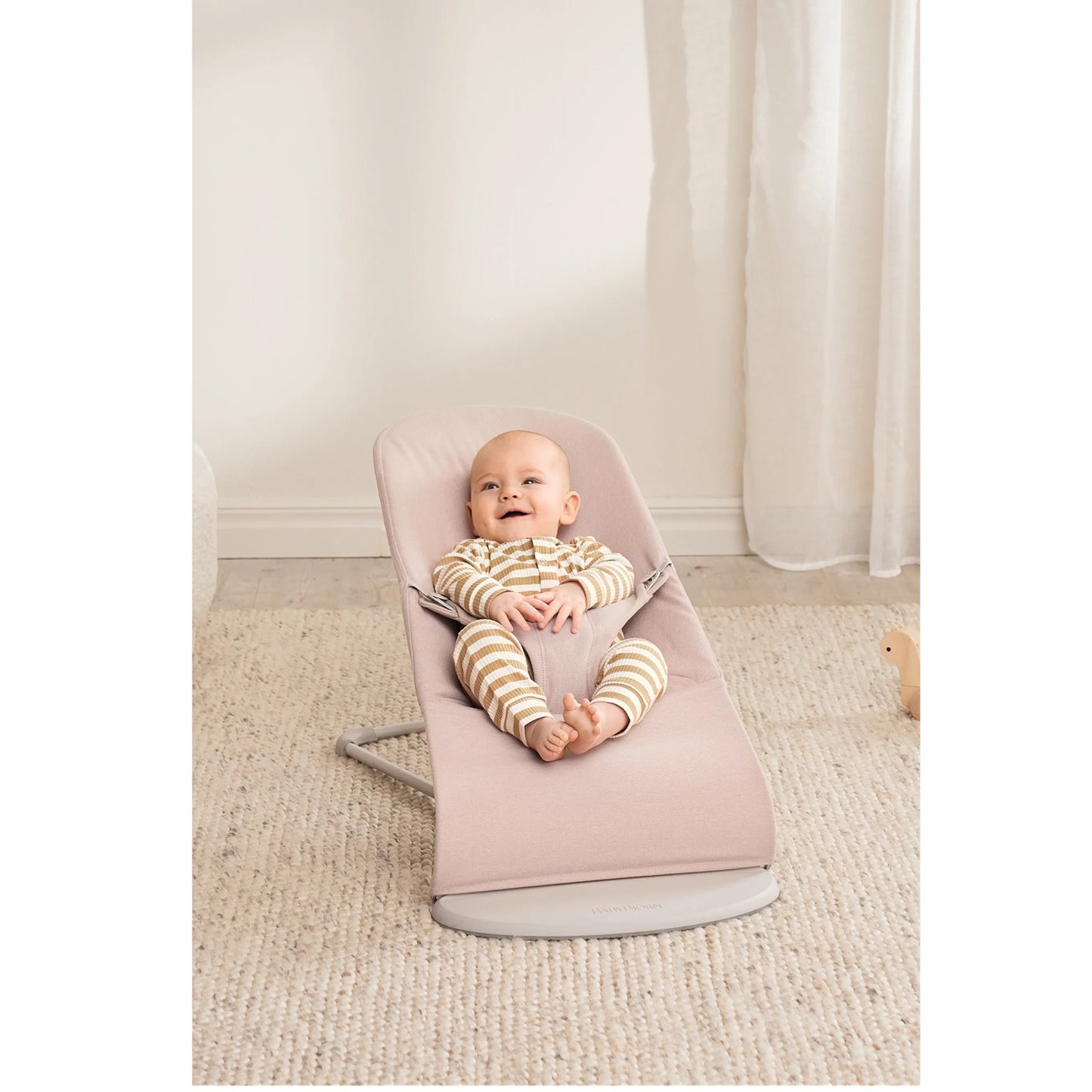 BabyBjorn Bouncer Bliss Woven Melange - Light Pink