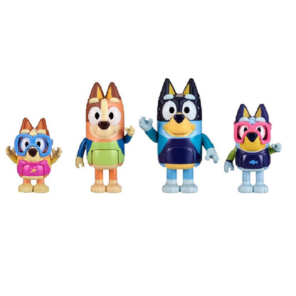 Bluey Beach S9 Figure 4-Pack – Beach Adventure Set