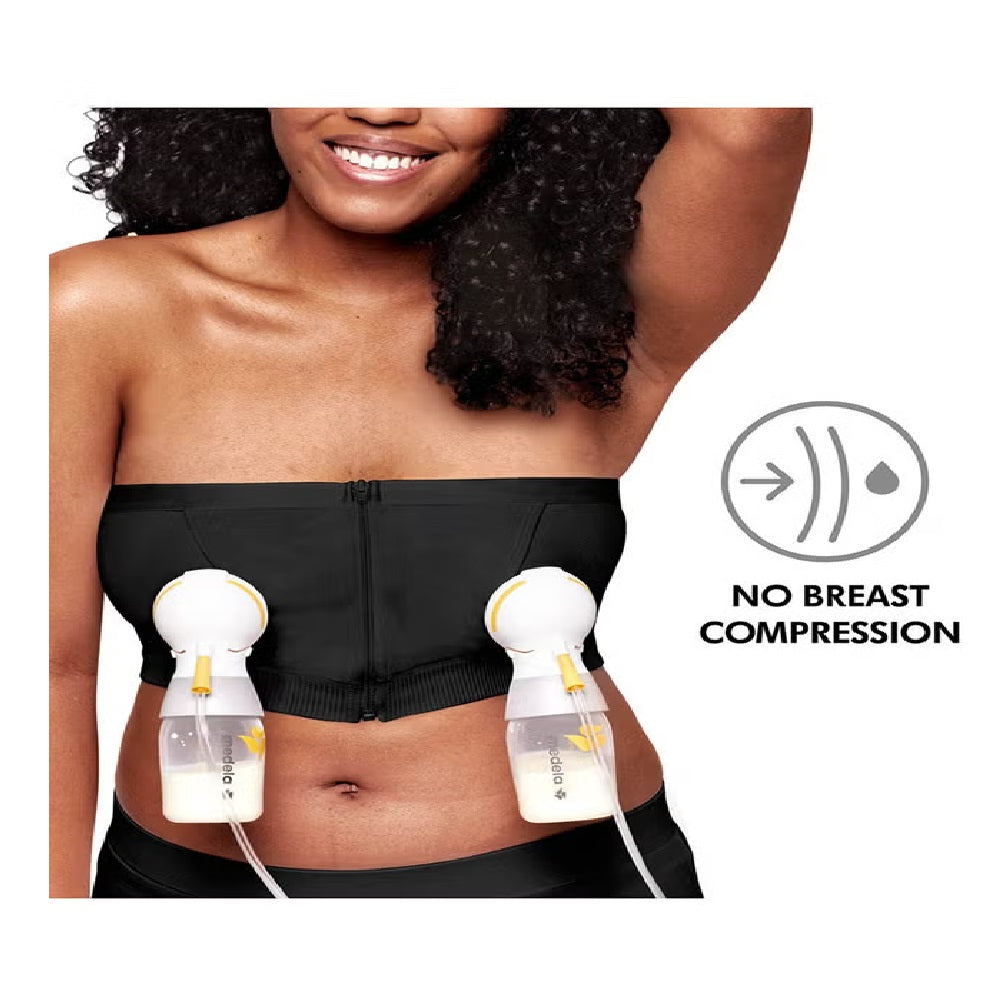 Medela Easy Expression Hands-Free Pumping Bra Black Large