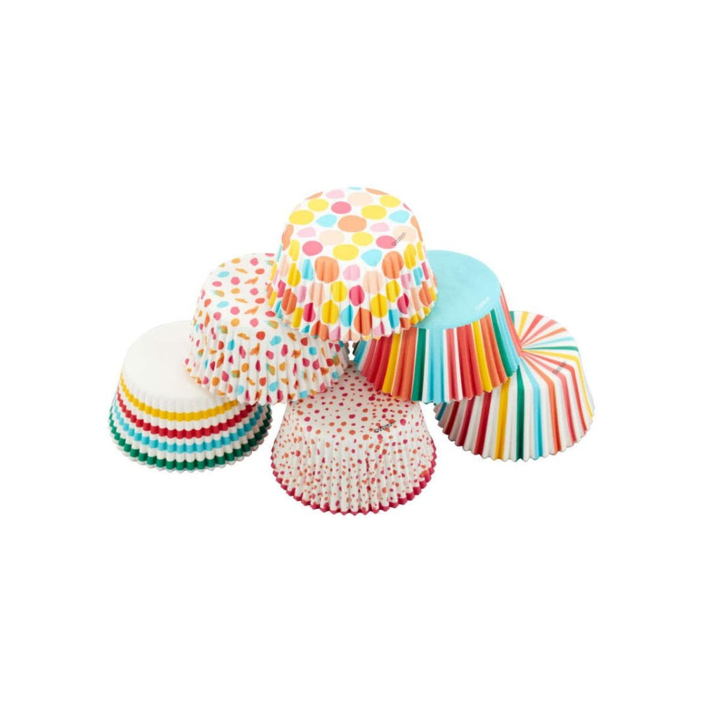 Wilton Rainbow, Striped and Polka Dot Standard Baking Cups, Set of 150