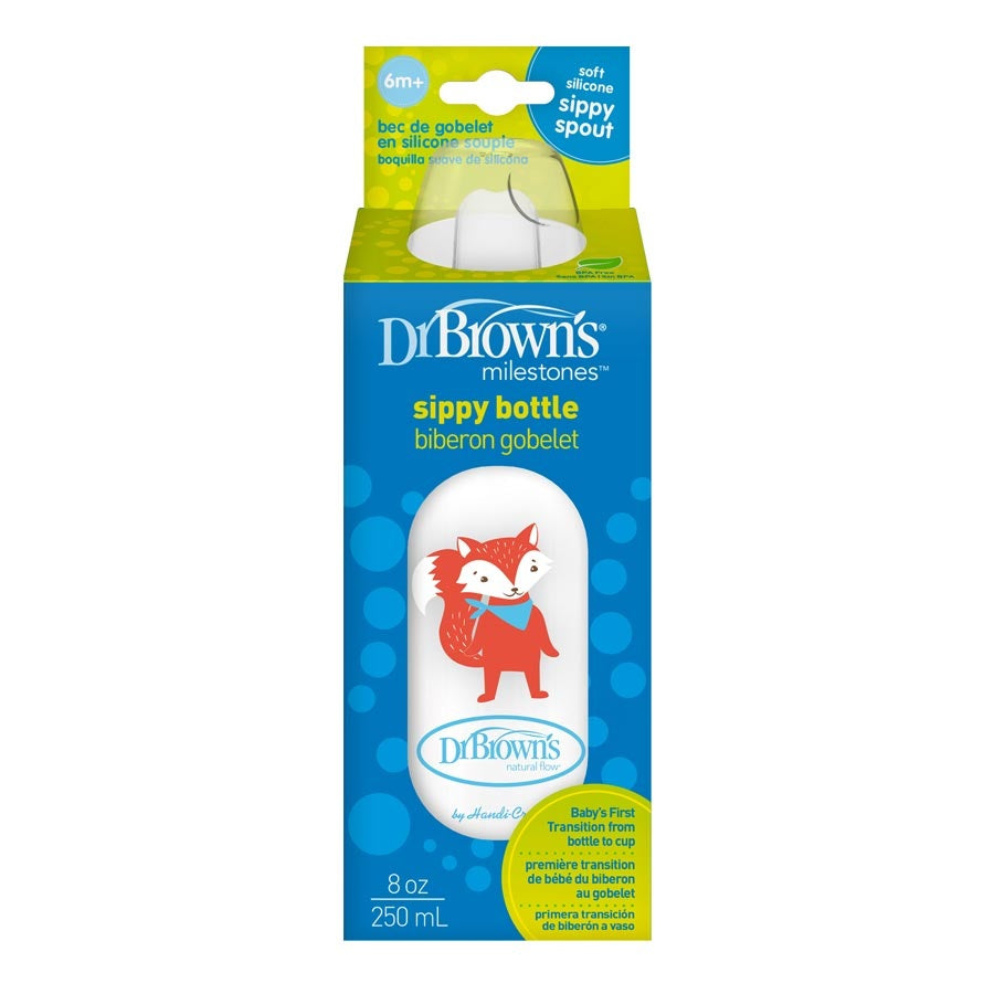 Dr. Brown's Milestones Sippy Spout Bottle 250ml - Fox