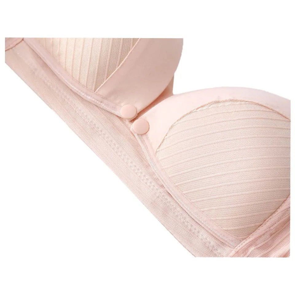 Okus - Comfy Cotton Maternity & Nursing Bra - Beige - Small