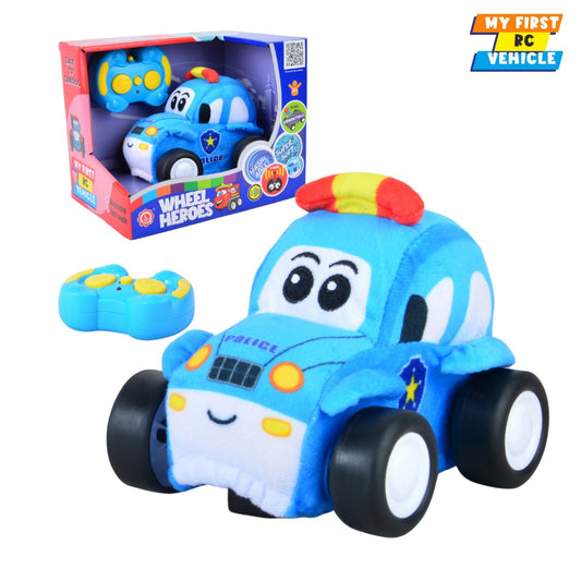 Qilun Toys Police Plush Car for Kids 2.4G R/C