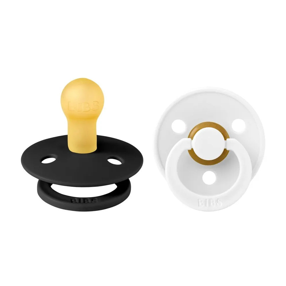 Bibs - Colour S1 Pacifiers - Pack of 2 - Black/White