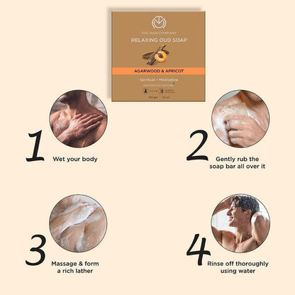 THE MAN COMPANY Oud Bath Soap Pack Of 4