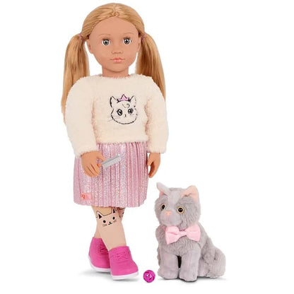 Our Generation - Sheela And Sammy Doll With Pet Kitten