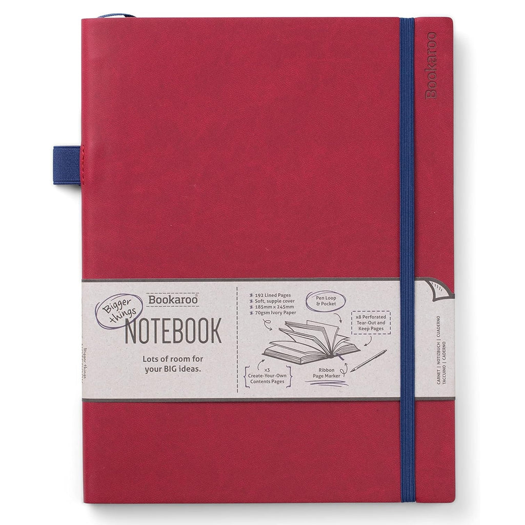 IF Bookaroo Bigger Things Notebook Journal - Dark Red